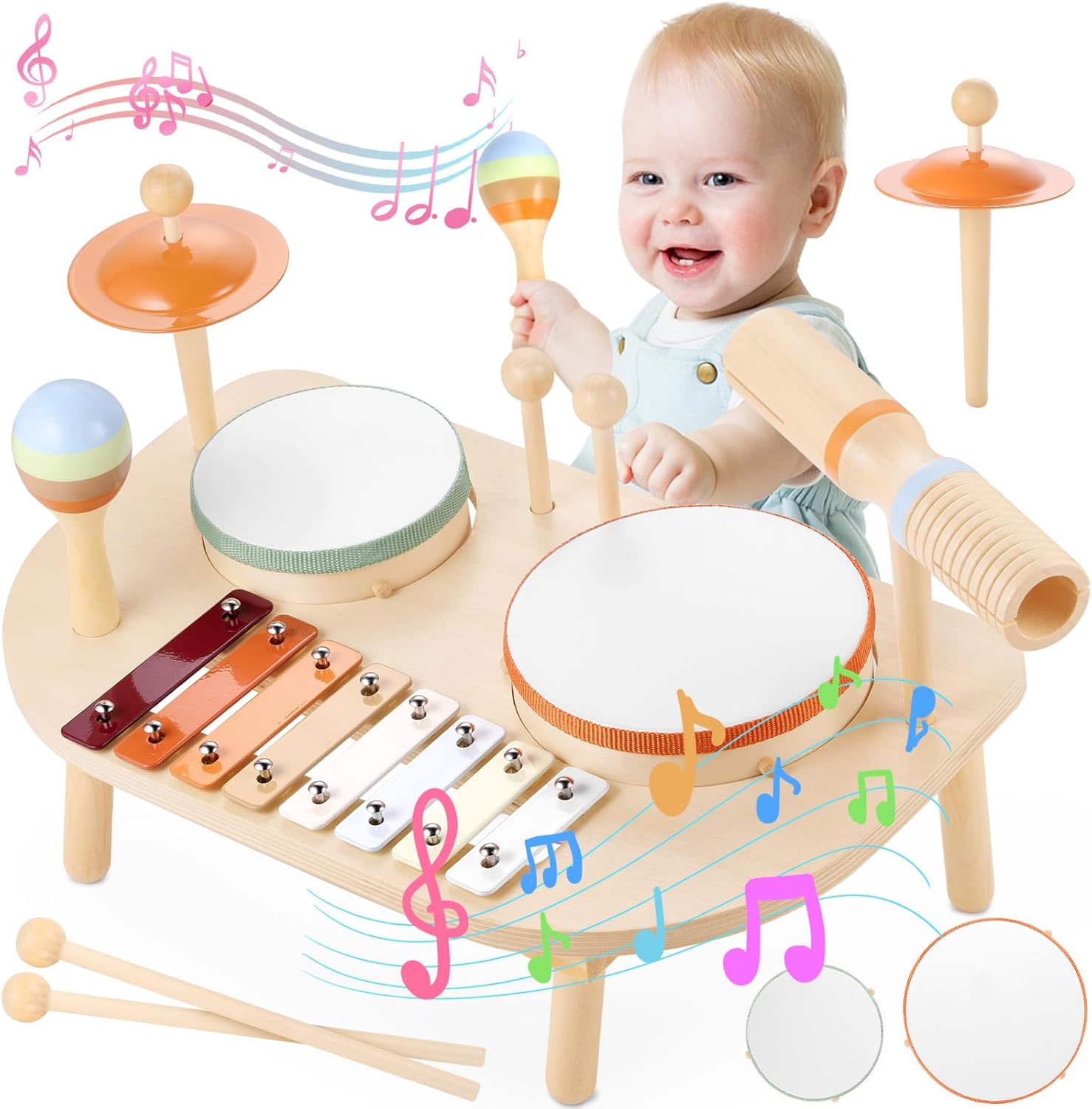 GAGAKU Wooden Musical Instruments for Toddlers Montessori Wooden Toys Percussion...