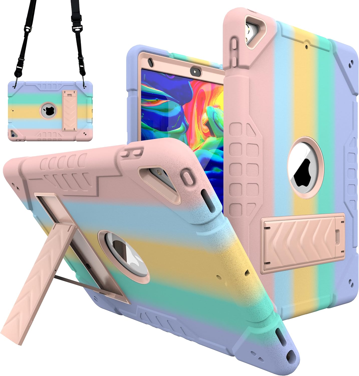 Case for iPad 9th/ 8th/ 7th Generation 10.2 inch (2021/2020/2019),Cases with 2 A...