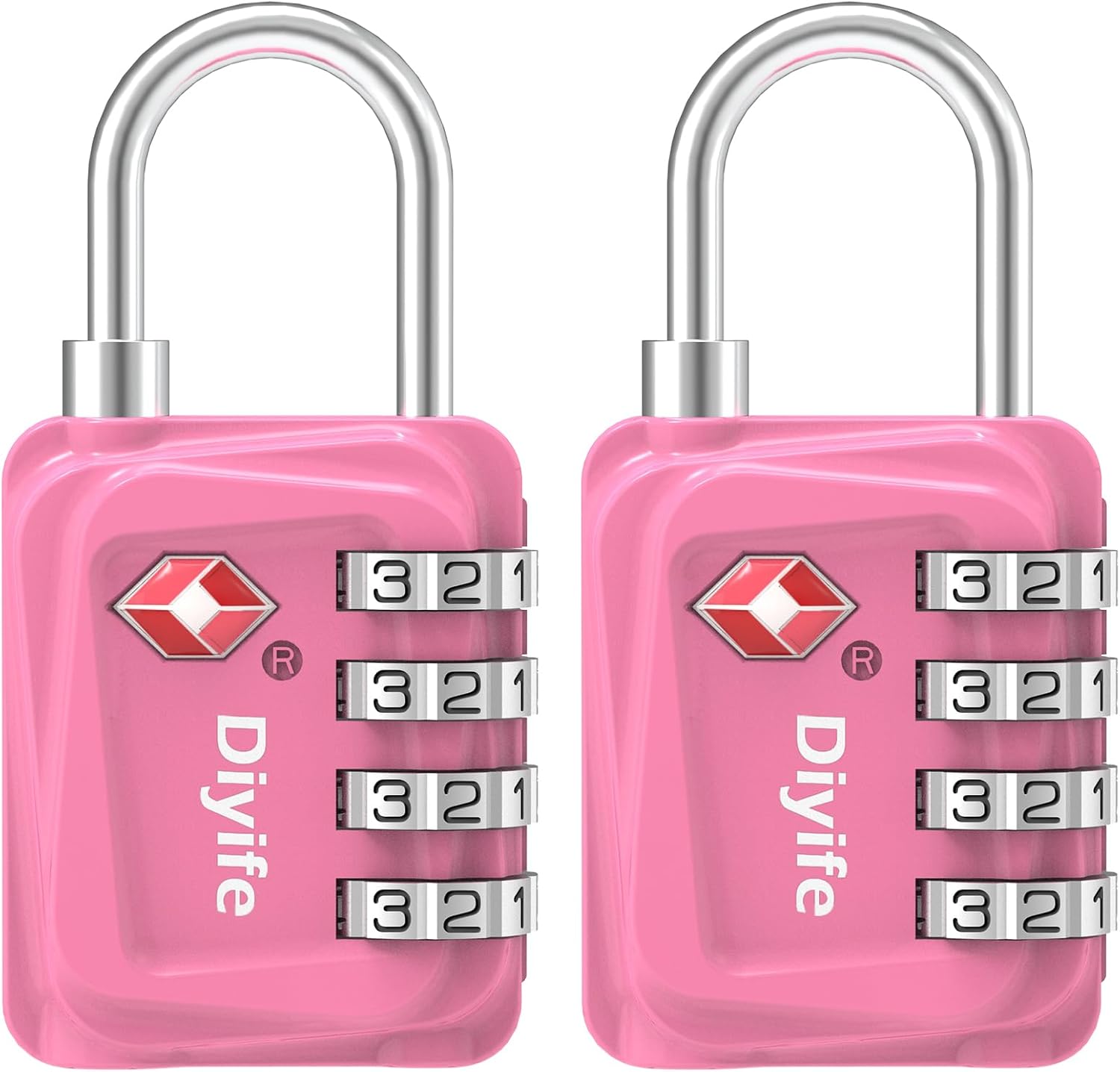 TSA Luggage Locks, [Updated Version] [2 Packs] Diyife 4-Digit Security Padlock,...