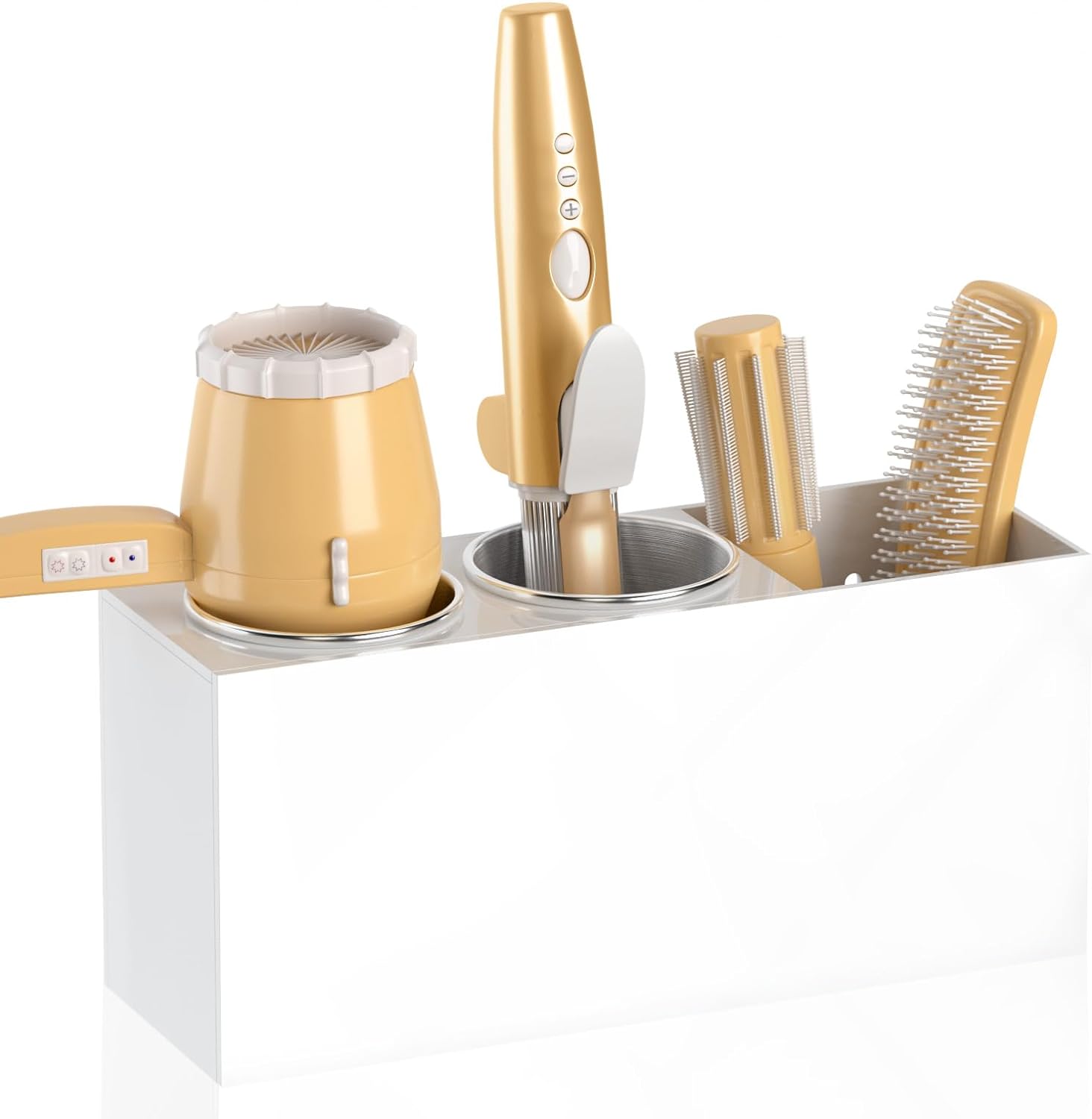 NIUBEE Wall Mount Hair Styling Tool Organizer - Bathroom Cabinet Holder for Blow...