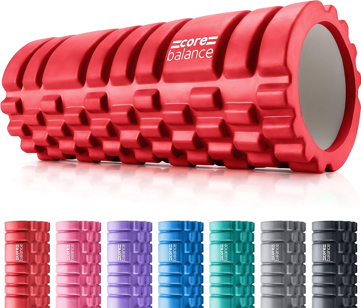 Core Balance Foam Roller For Deep Tissue Muscle Massage, Trigger Point Grid Spor...