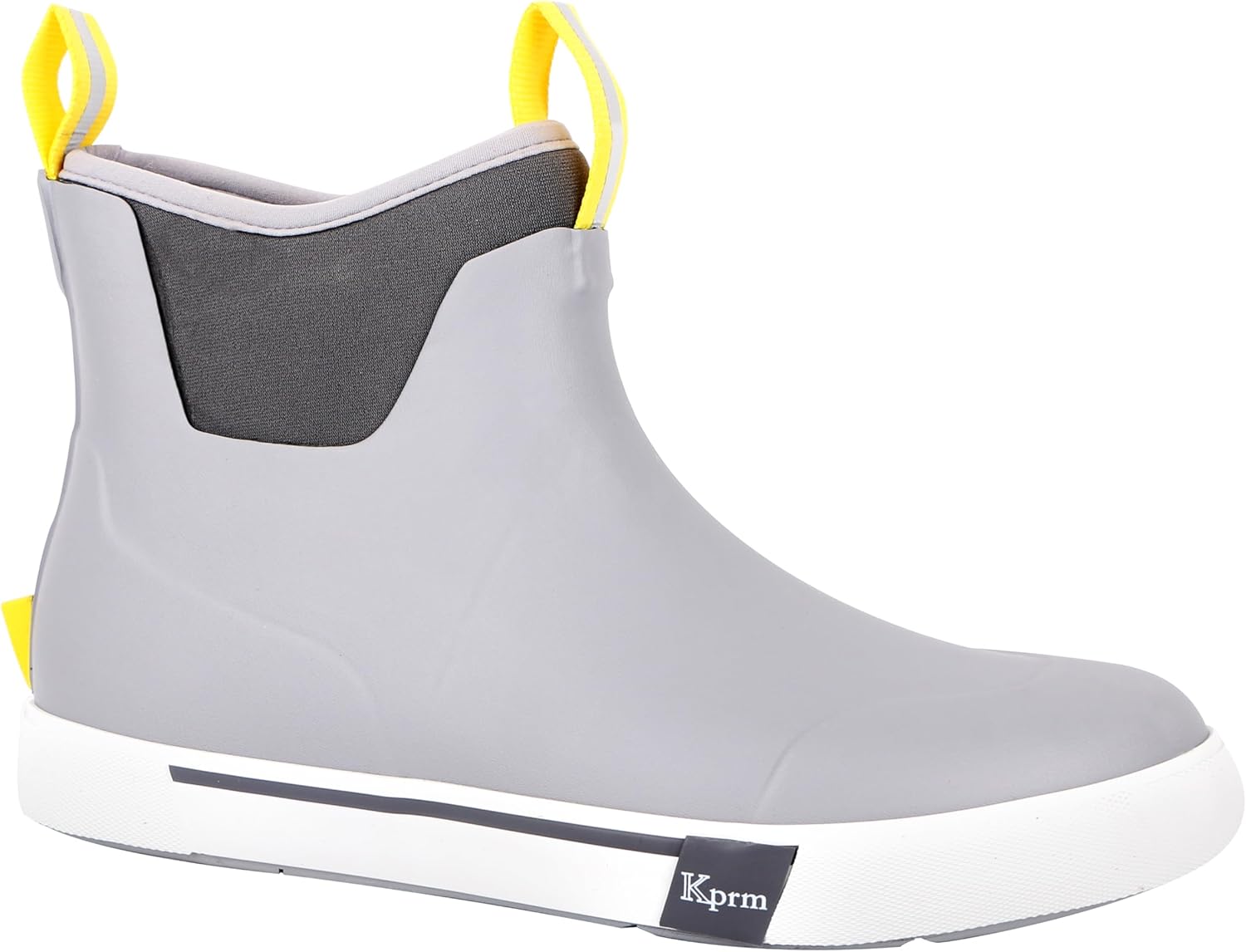 Men's Deck Boots Waterproof Ankle Rubber Rain Boots High-Performance Saltwater F...