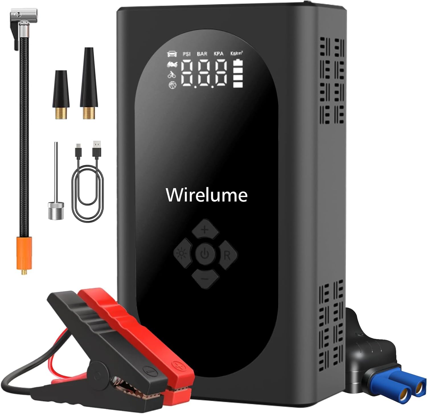 4000A Car Jump Starter Power Pack with Air Compressor (10L Gas/8L Diesel) Batter...