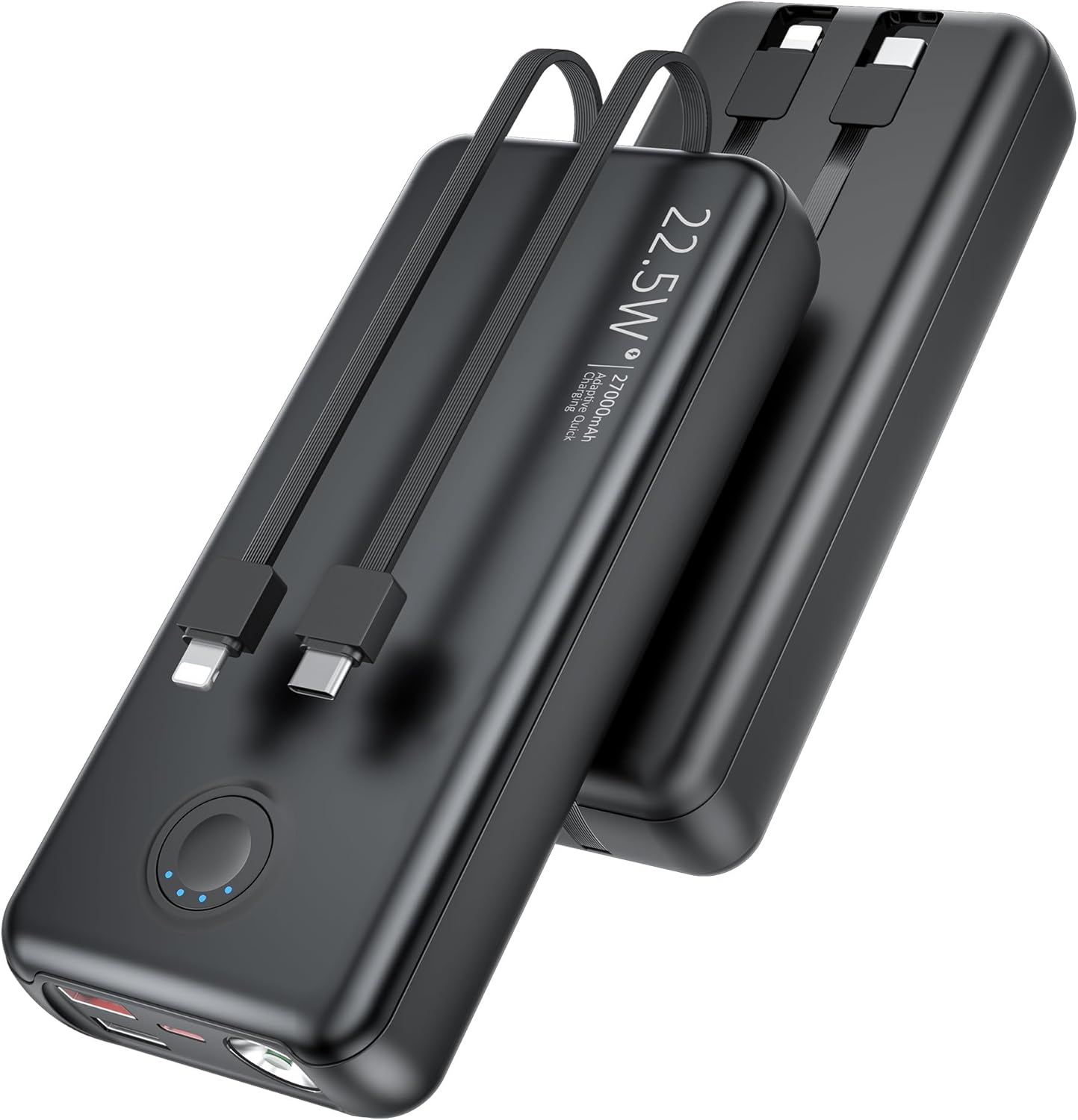 Portable Charger with Built in Cables-22.5W PD20W Fast Charging Power Bank 27,00...