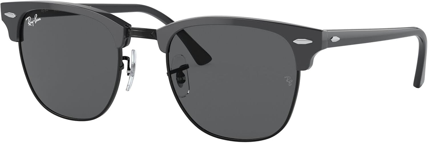 Ray-Ban RB3016 Clubmaster Square Sunglasses Green on Black/Dark Grey 49 Millimet...