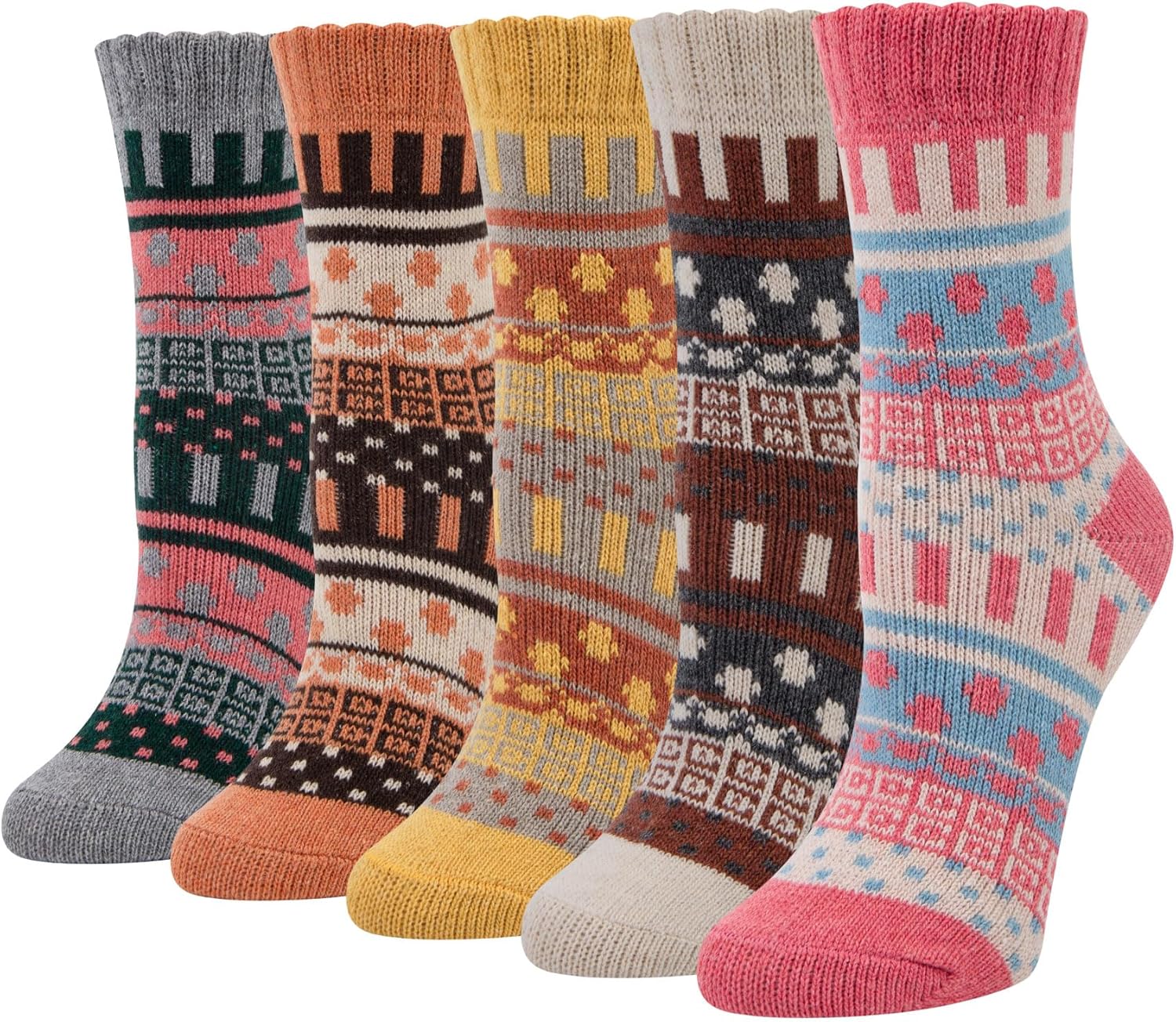 Chalier Finery Womens Thermal Socks, Ladies Soft Winter Thick Socks Wool Nordic...