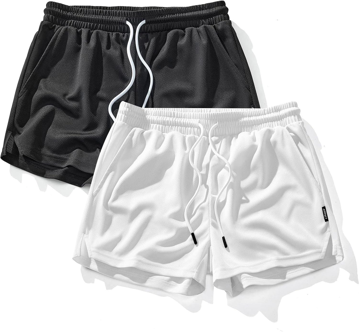 AIMPACT Mens Mesh Running Shorts 3 Inch Quick Dry Gym Athletic Workout Shorts fo...