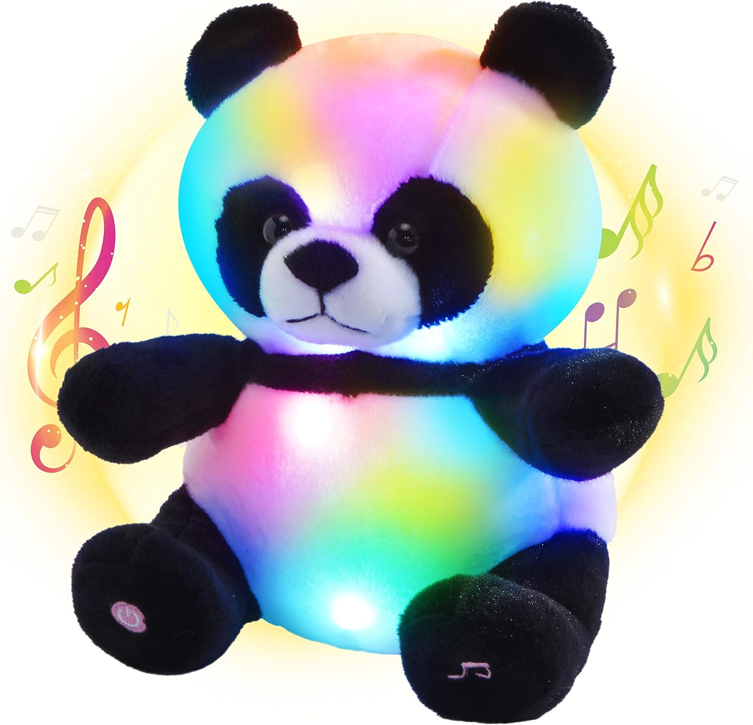 BSTAOFY 12'' Musical Light up Panda Stuffed Animal Realistic LED Soft Plush Toy...