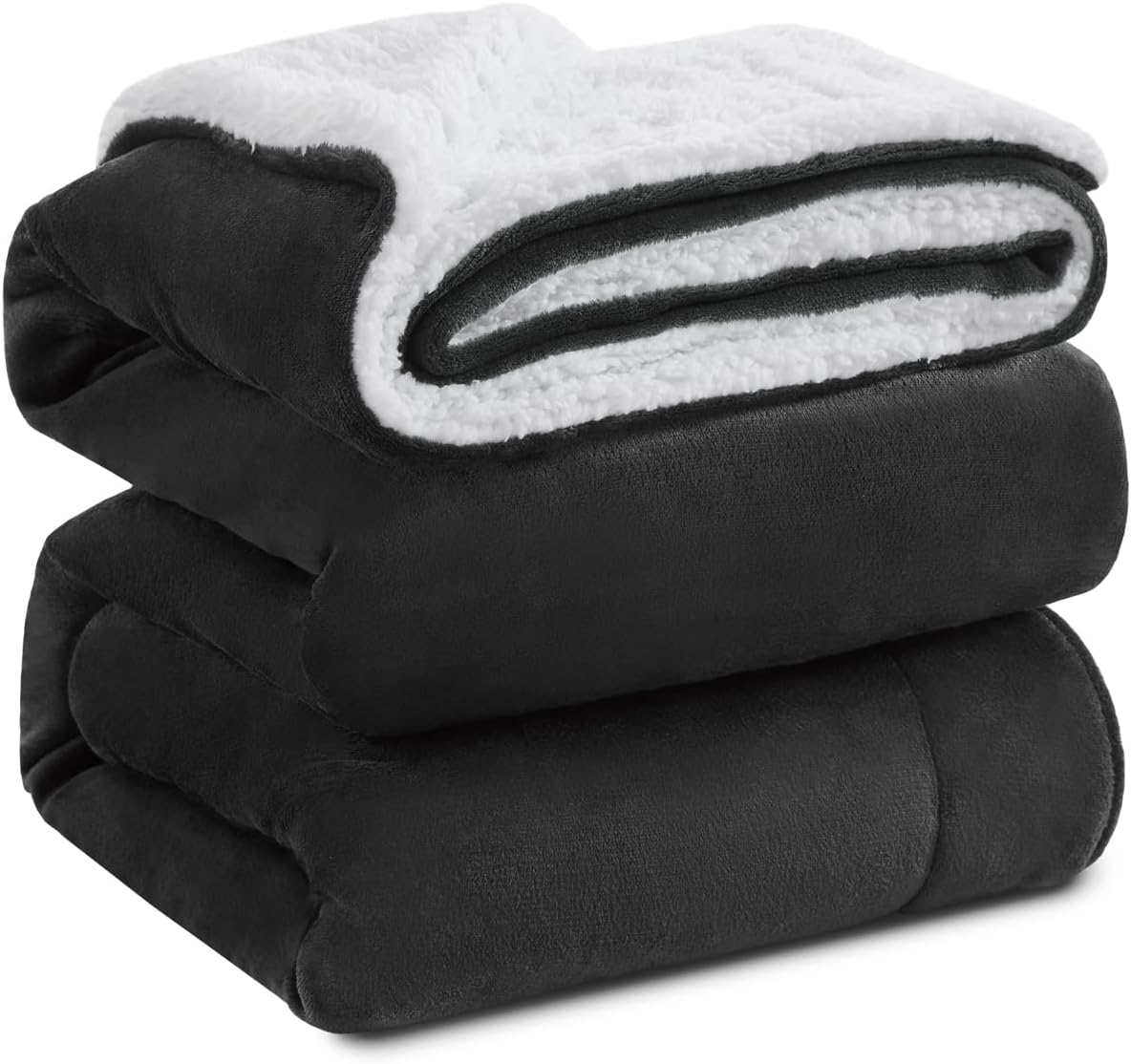 KAWAHOME Sherpa Fleece Queen Size Blanket for Bed - Extra Warm and Heavy Thick B...