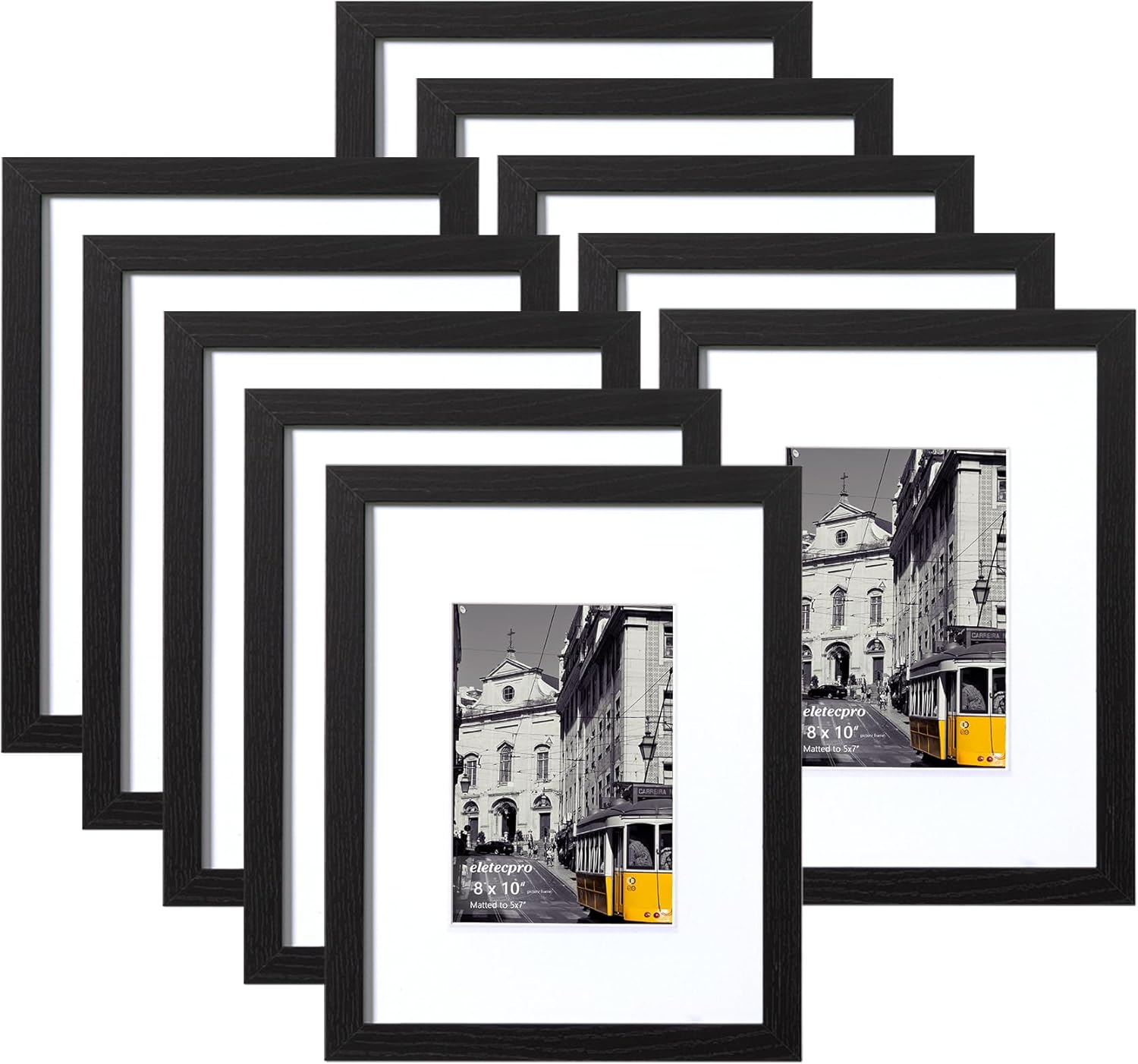 eletecpro 8x10 Picture Frames Set of 10, Picture Frame Collage Wall Decor Displa...