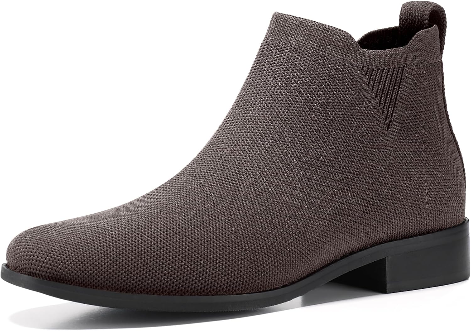 Bacia Sock Ankle Boots for Women Square Toe Slip on Short Chelsea Boots Low Heel...