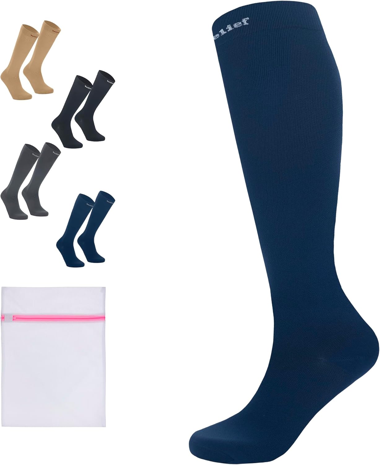 360 RELIEF Flight Compression Socks for Women & Men, Comfortable Travel, Circula...