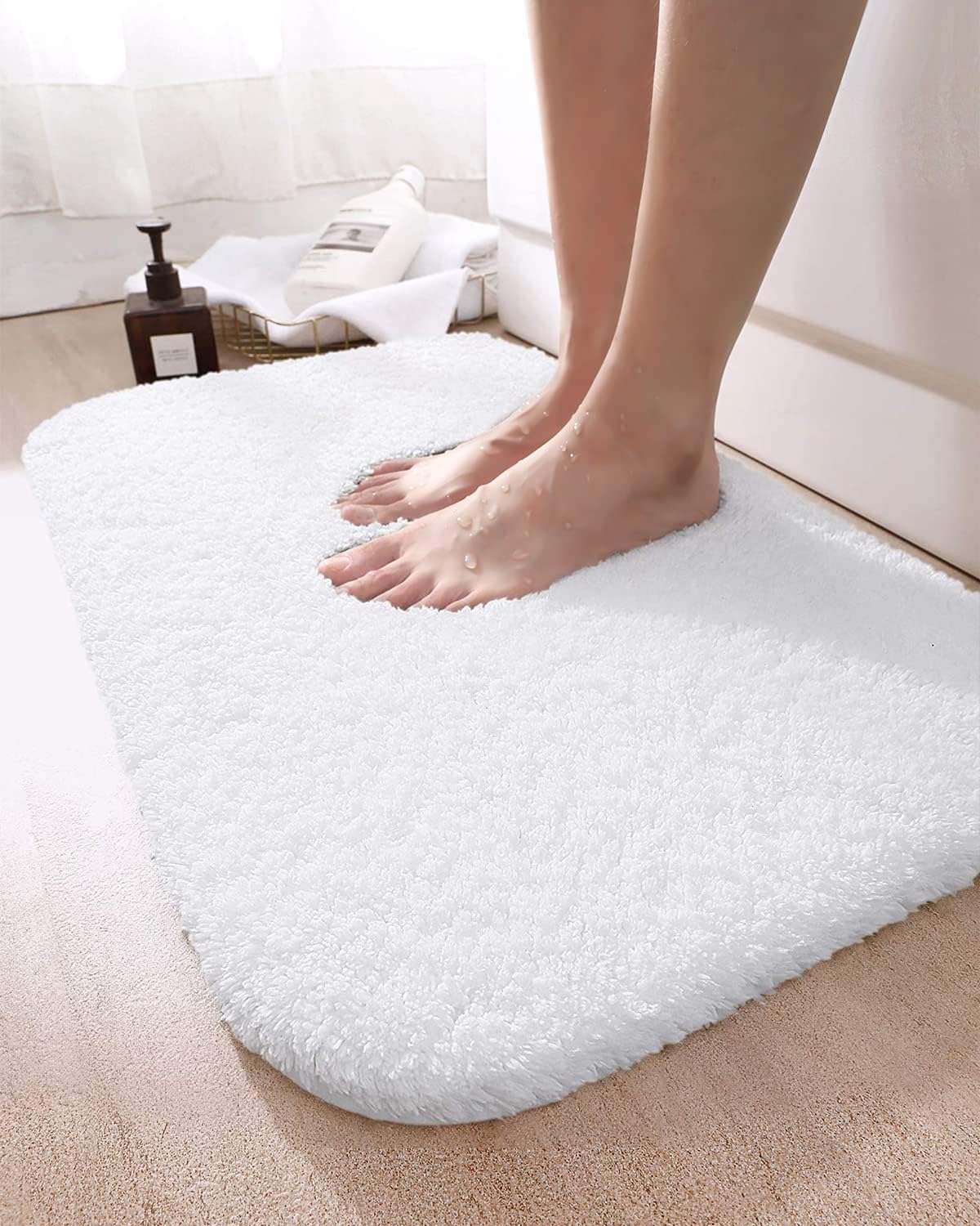 DEXI Bathroom Rug Mat, Extra Soft and Absorbent Bath Rugs, Washable Non-Slip Car...