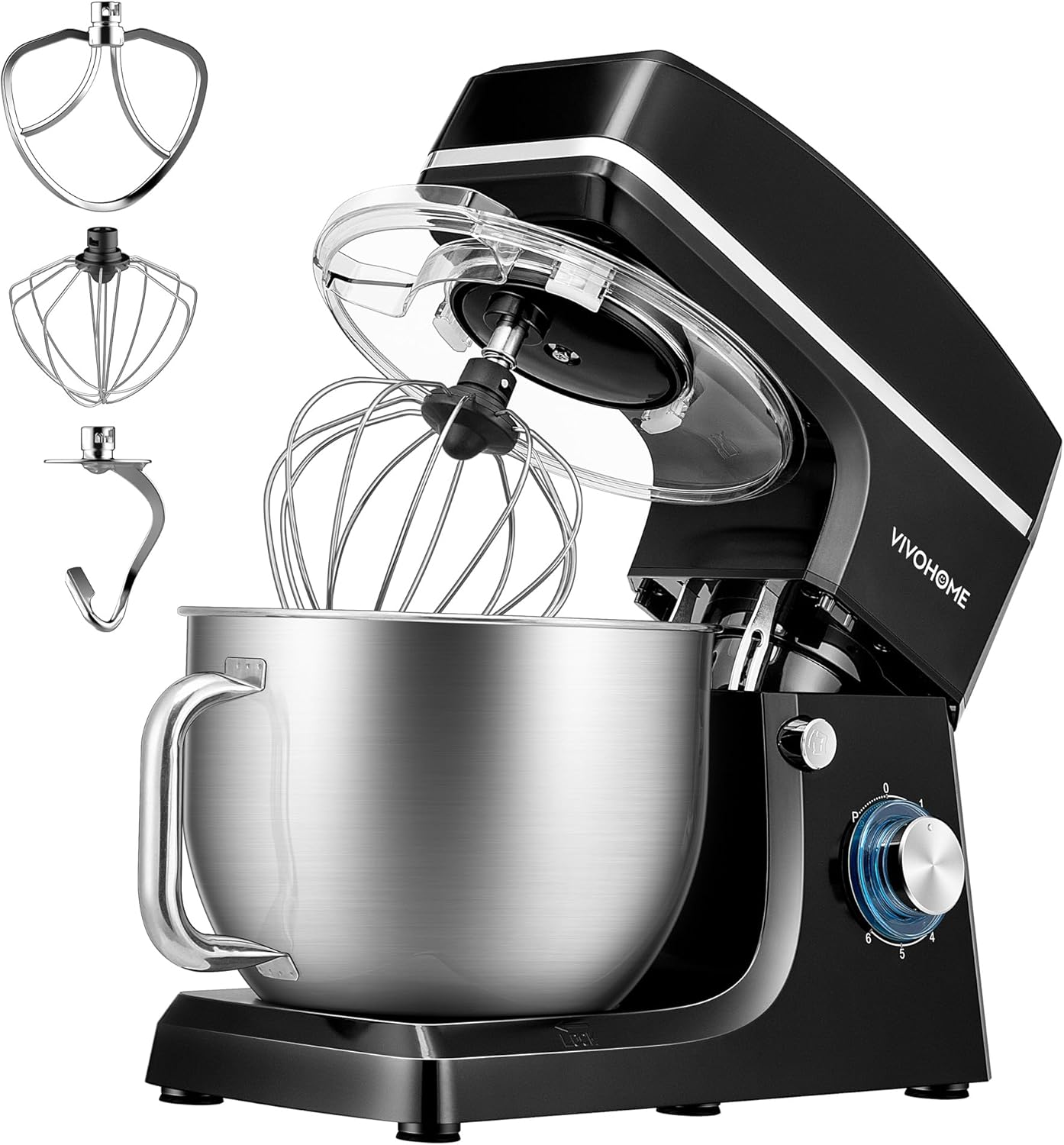 VIVOHOME 7.5 Quart Stand Mixer, 660W 6-Speed Tilt-Head Kitchen Electric Food Mix...