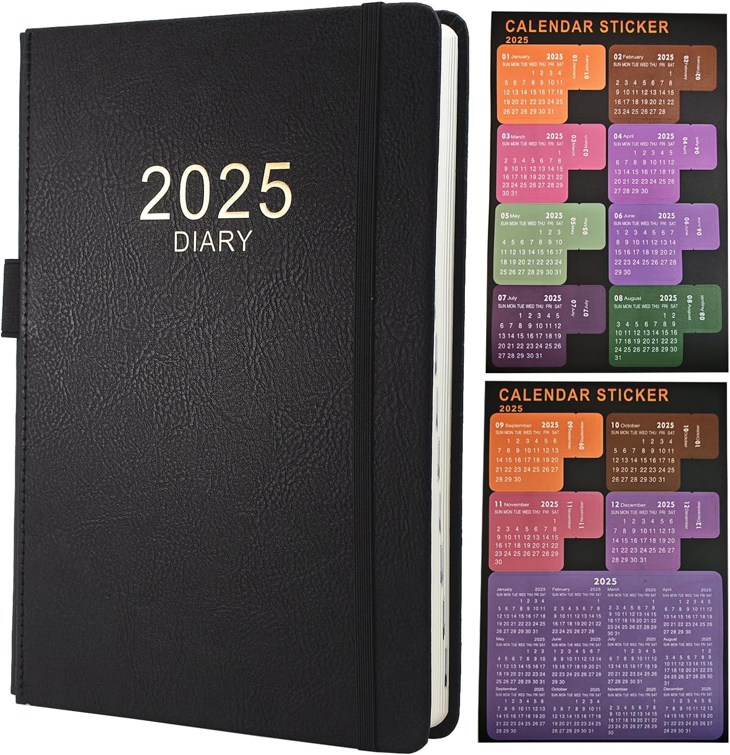 2025 Diary,Diary 2025 A5 Day Per Page from Jan 2025 to Dec 2025, Productivity A5...