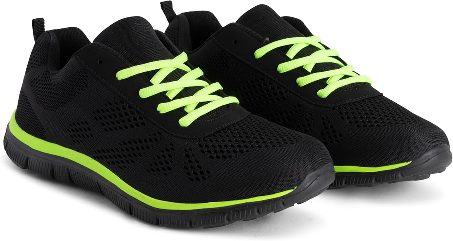 Get Fit Mens Mesh Running Trainers Athletic Walking Gym Shoes Sport Run 11 UK Bl...