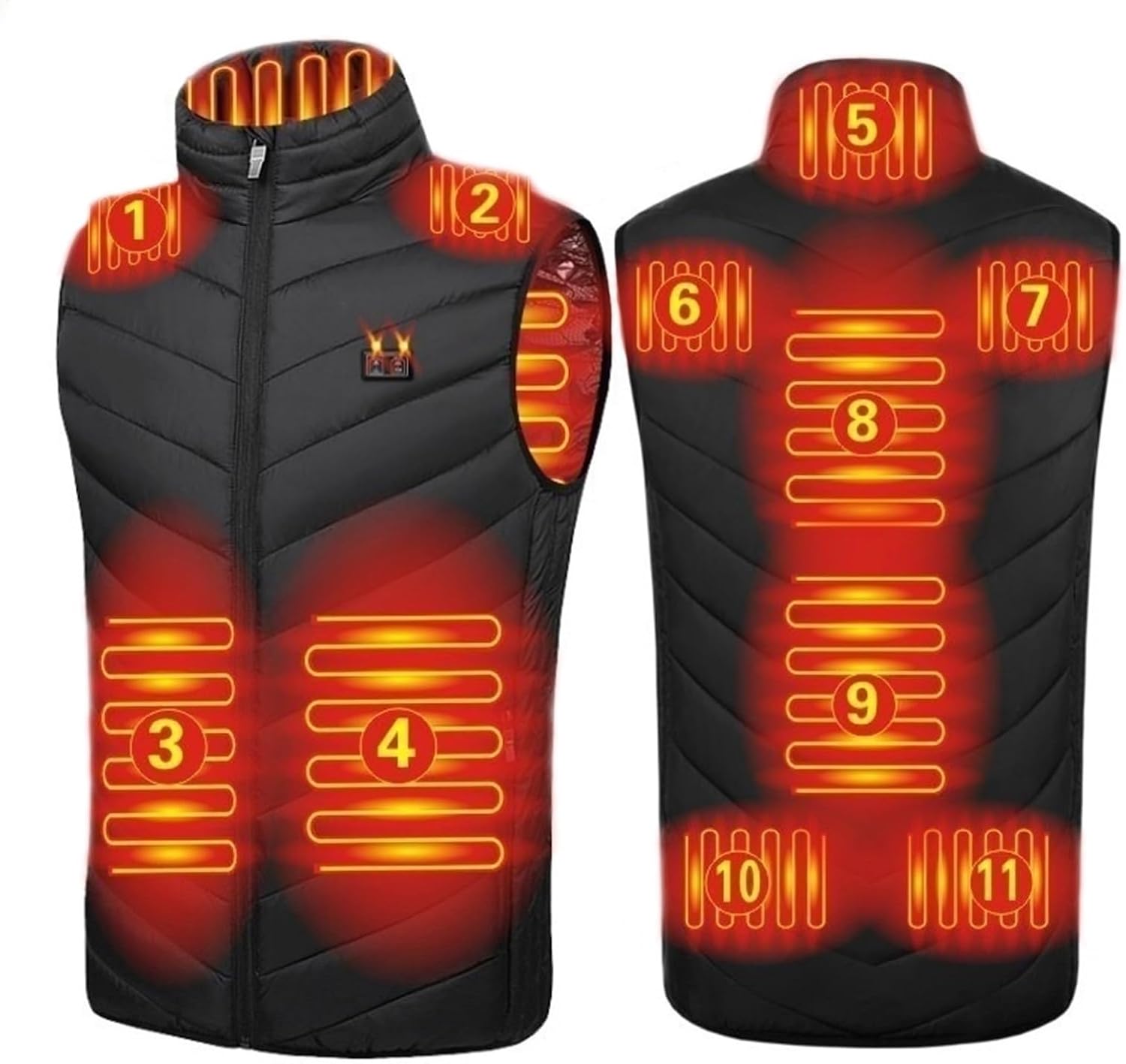 joyvio Electric Heated Vest, Unisex Washable USB Rechargeable Heated Waistcoat W...