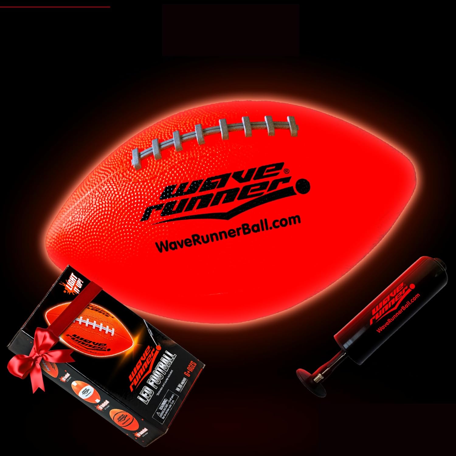Wave Runner LED Light-Up Football - Glow in The Dark Football Games- Size 10.35...