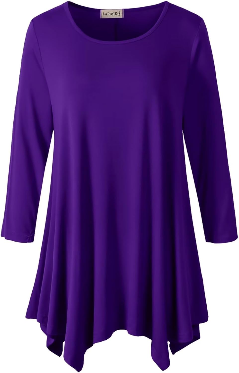 LARACE Plus Size Tops for Women 3/4 Sleeve Shirts Tunic Tops Loose Fit Basic Lad...