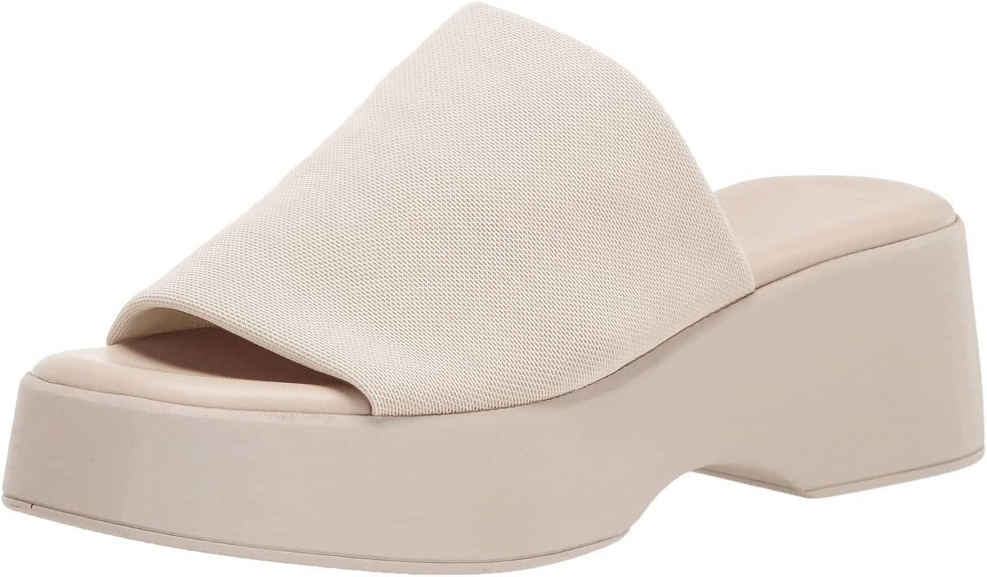 Minshluu Womens Wedge SIides Sandals Platform Open Toe Slip On Elastic Band Wedg...