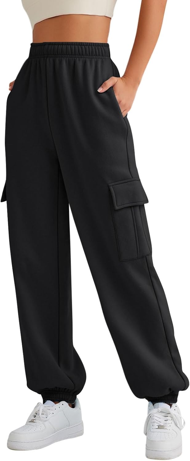 AUTOMET Womens Cargo Sweatpants Oversized Fleece Joggers Fall Fashion Outfits Y2...