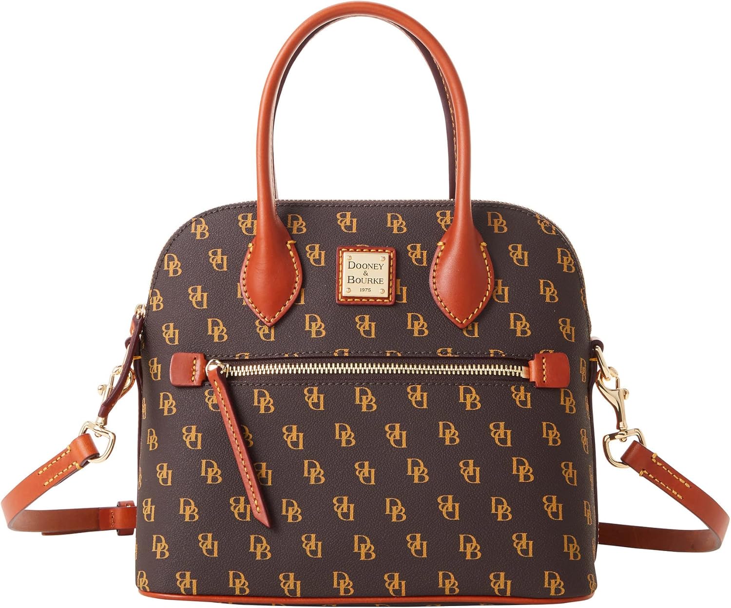 Dooney & Bourke Handbag, Gretta Domed Satchel Brown Tmoro