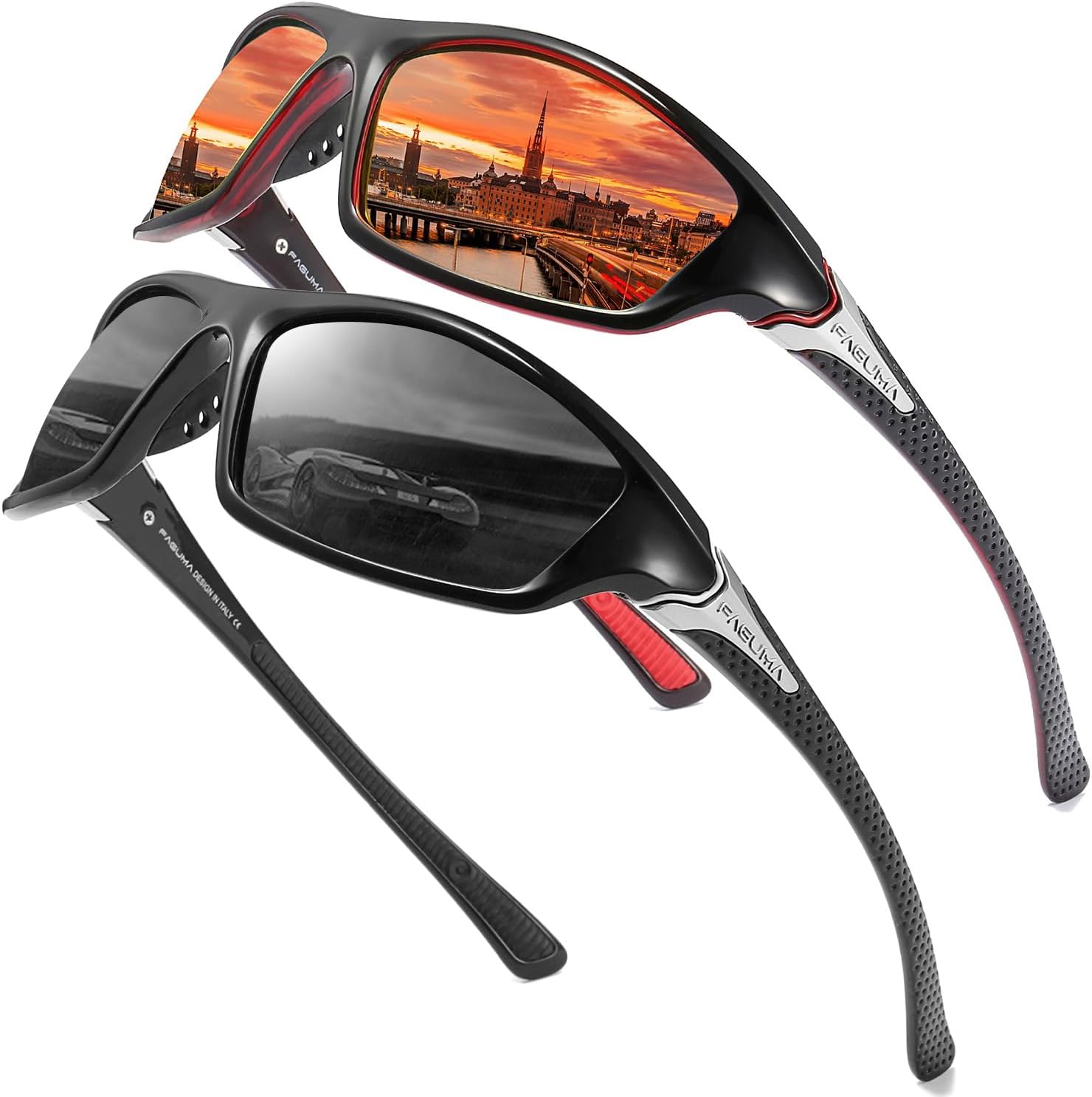 FAGUMA Sports Polarized Sunglasses For Men Cycling Driving Fishing UV400 Protect...