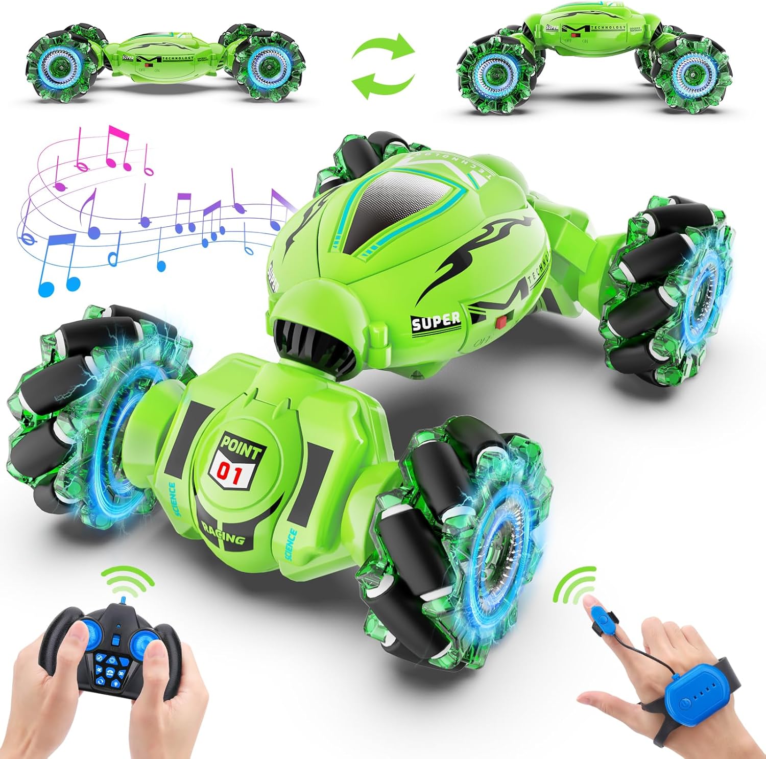 Dysaim Gesture RC Car, Gesture Sensing RC Stunt Car Toys for Kids 6-12 yr, 2.4GH...
