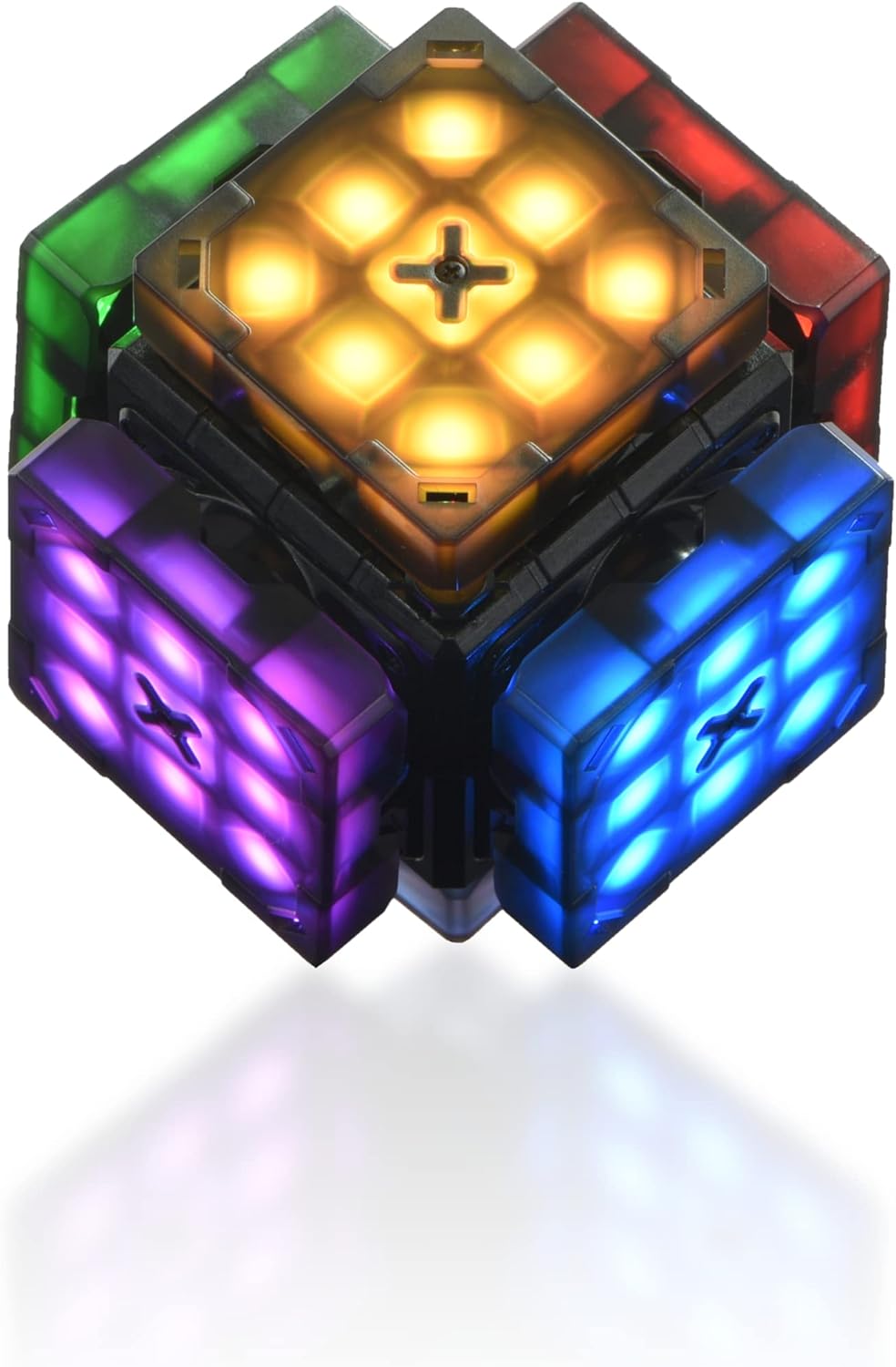Connect | AI Robot Cube & Smart Cube, Self Scrambling STEM Cube with 10 Puzzle T...