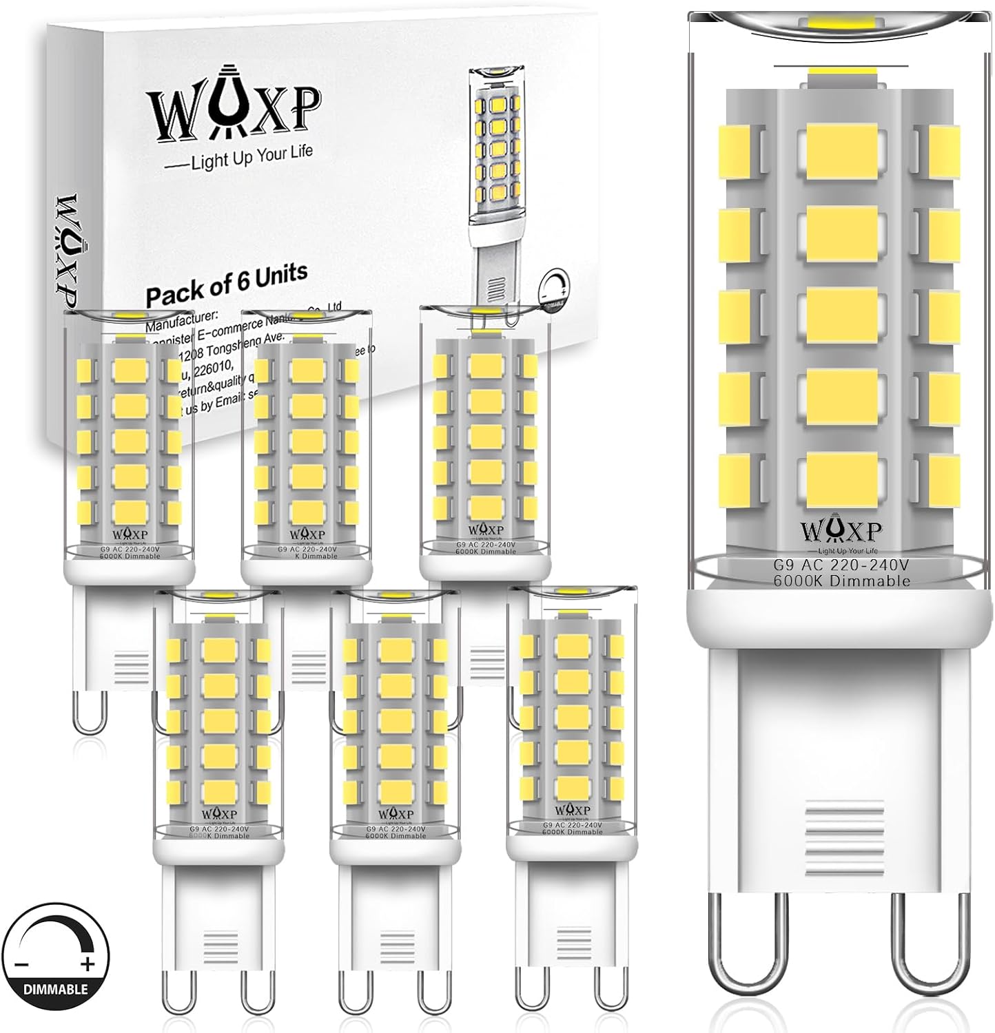 G9 LED Bulbs Cool White Dimmable 3W, 6000K, Equivalent 30W G9 Halogen Light Bulb...