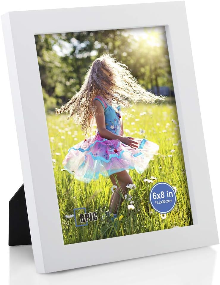 RPJC 6x8 inch Picture Frame Made of Solid Wood and High Definition Glass Display...