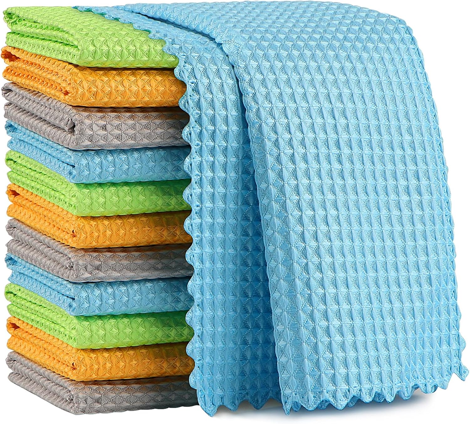 AIDEA Microfiber Glass Cleaning Cloth-12PK, Lint Free Cloth Polishing Cleaning R...