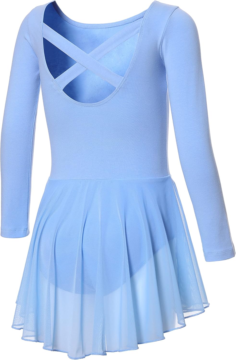 DIPUG Girls Long Sleeve Ballet Leotards Toddler Dance Leotard with Skirt 6-8 Yea...