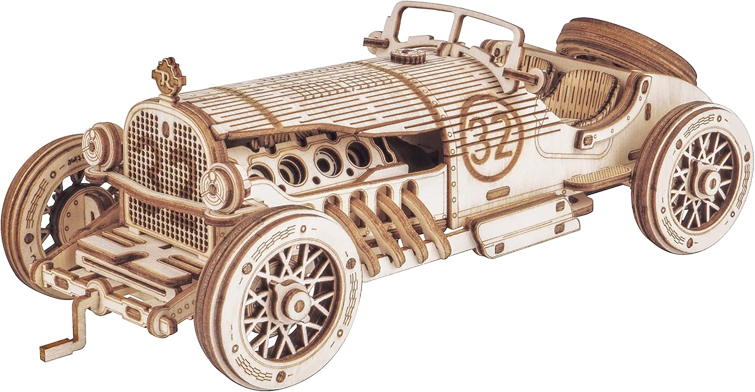 RoWood Model Cars to Build, 3D Wooden Puzzle for Adults & Teens, DIY Scale Mecha...