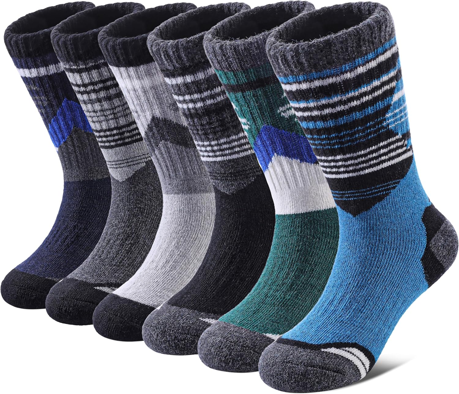 Yebing Kids Merino Wool Hiking Socks Boys Girls Toddlers Winter Warm Thermal Thi...