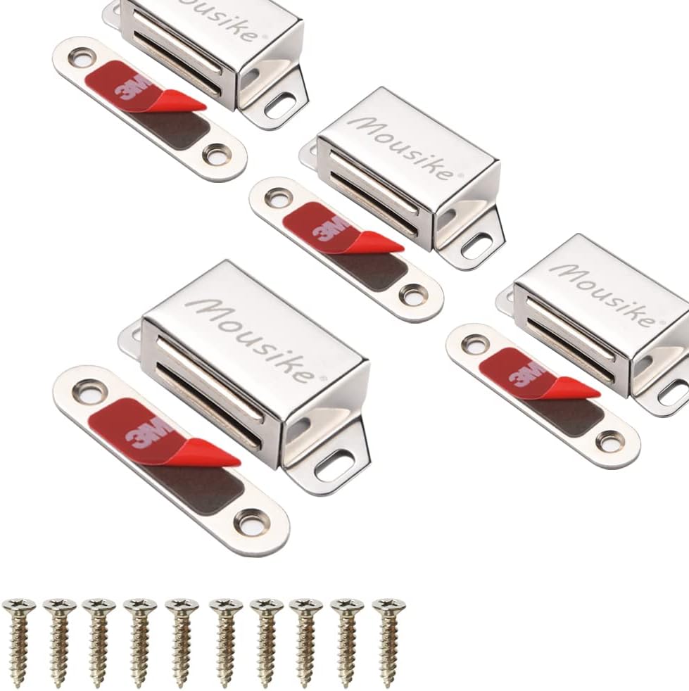 Mousike Cabinet Magnets 15KG Stainless Steel Magnetic Door Catch Magnetic for Ki...
