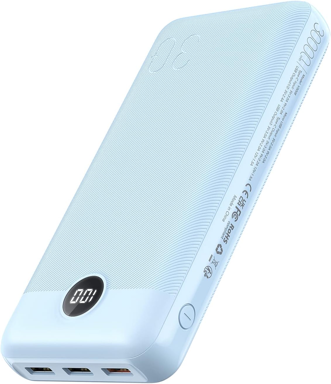 VEGER Power Bank-30000mAh, 20W Fast Charging PD18W QC 3.0 USB C Battery Pack Por...