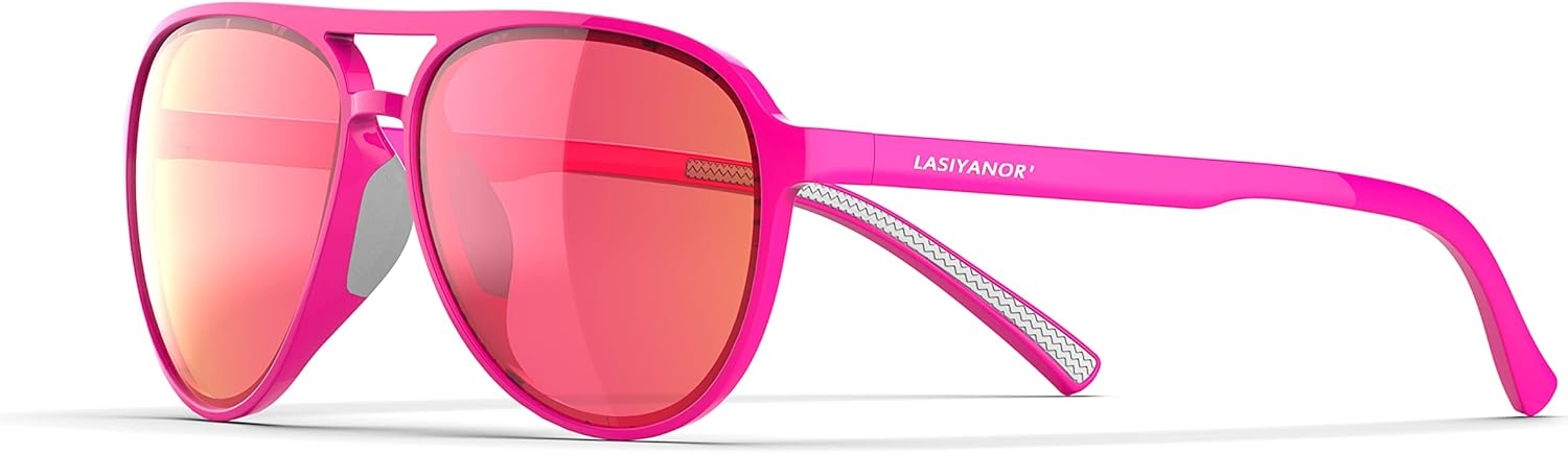 Lasiyanor Lightweight TAC Polarized Tinted Classic Vintage Retro 70s Sunglasses,...