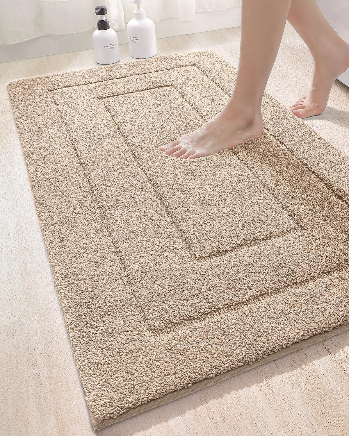 DEXI Bathroom Rug Mat, Extra Soft Absorbent Premium Bath Rug, Non-Slip Comfortab...