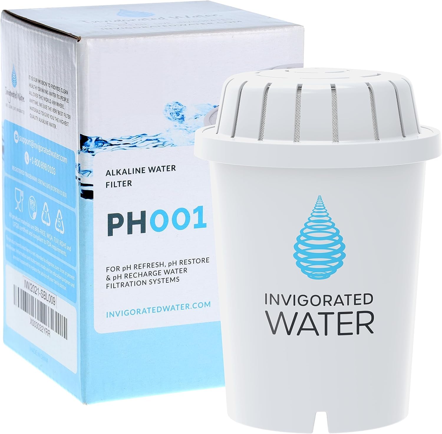 PH001 1-Pack Alkaline Water Filter – Replacement Cartridge for Invigorated Water...