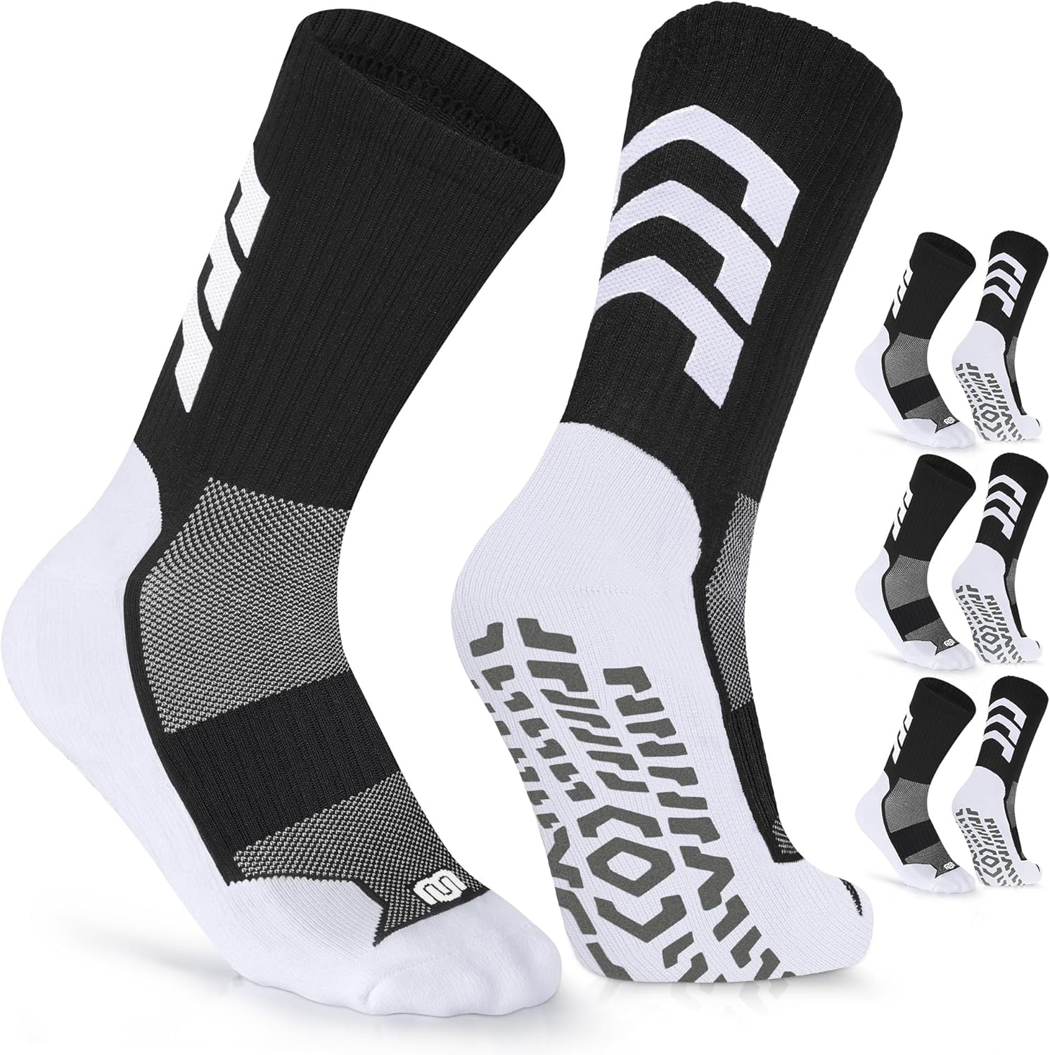 Closemate Mens Grip Socks Anti-Slip Socks for Football Soccer Basketball Trekkin...
