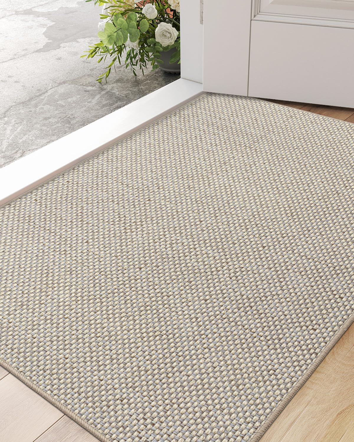 DEXI Indoor Door Mat, 17"x30" Ultra Non Slip Rubber Backed Dirt Trapper, Low Pro...