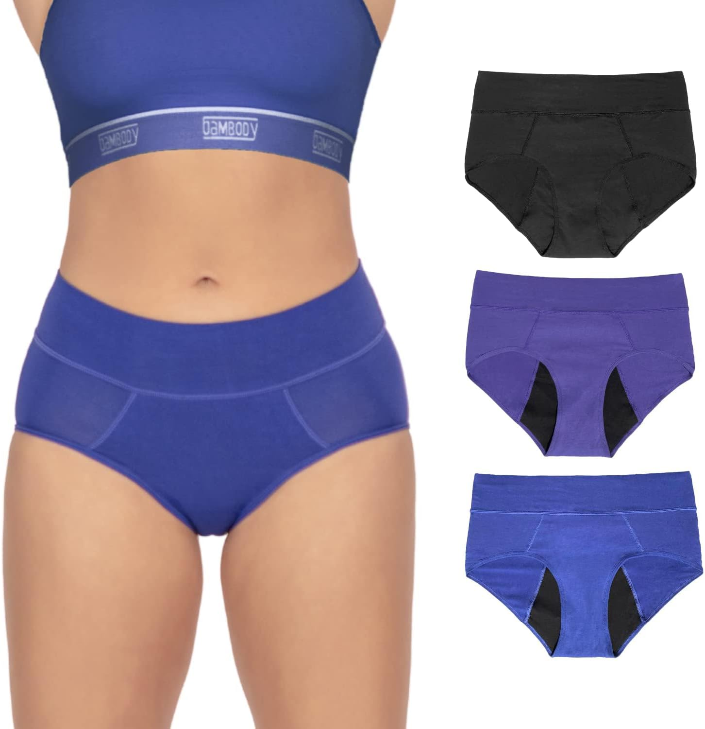 Bambody Absorbent Panties, Post-Partum, Period Underwear for Women and Teens - L...