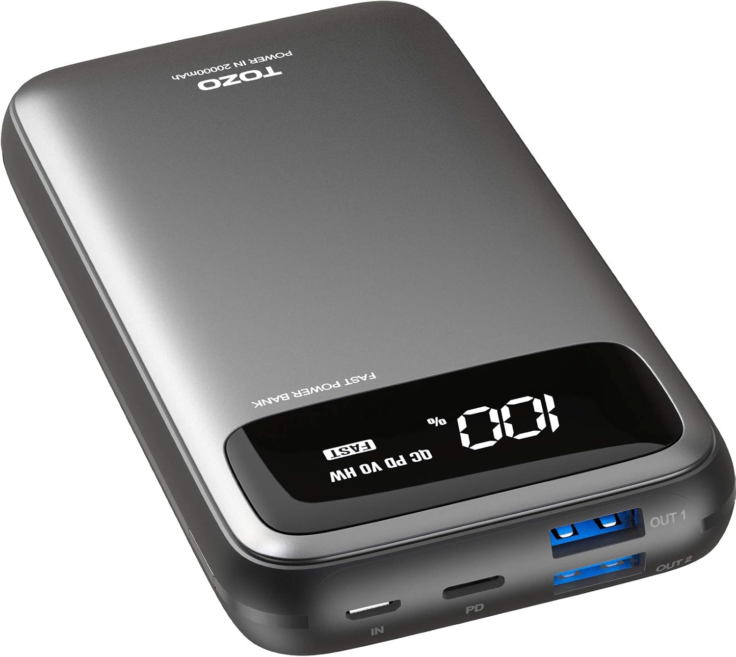 TOZO PB2 PD Fast Charging Power Bank 20000mAh with Visible Digital Display Porta...