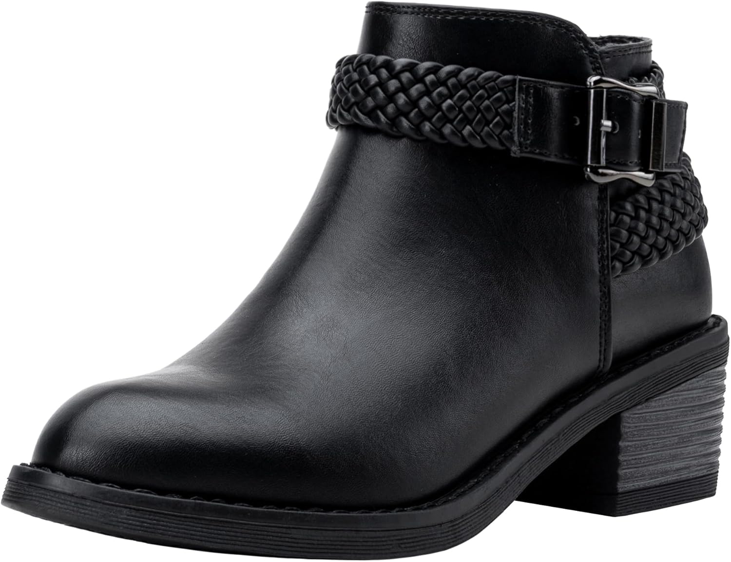 Jeossy Women's 9616 Ankle Boots Low Heel Short Fall Booties with Side Zipper 7 A...