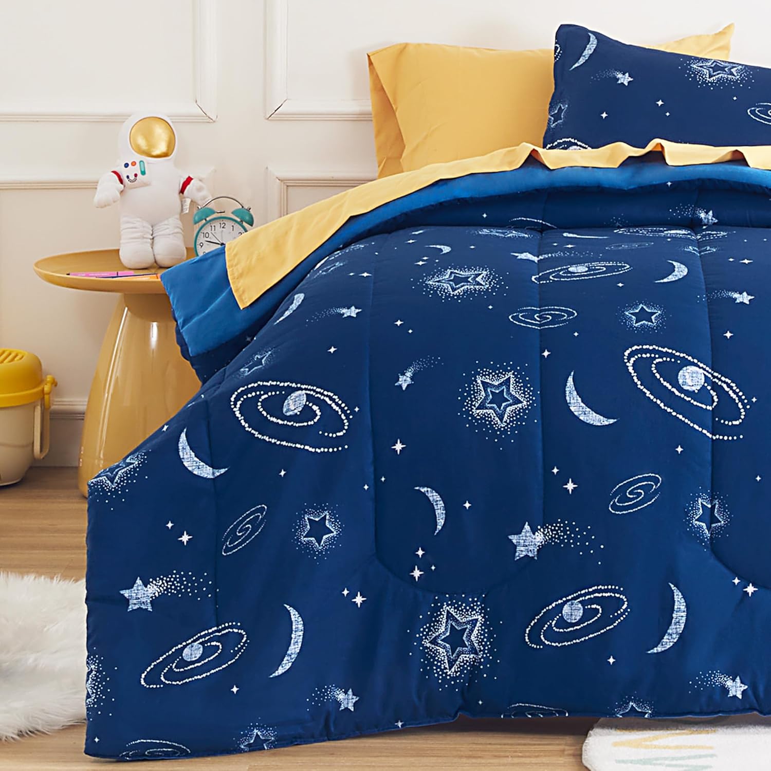 BIAB Twin Kids Bedding Set 5 Pcs Reversible Comforter Set Children Bed in a Bag...