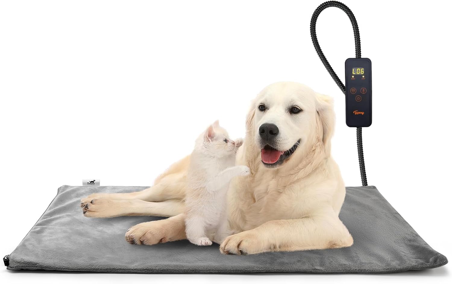Toozey Dog Heat Pad Electric 70 x 50 cm, 4 Adjustable Timer and 6 Adjustable Tem...
