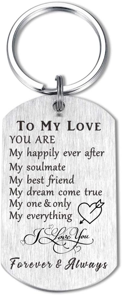CPLJW Soulmate Anniversary Valentine Wedding Keychain Gifts for Love Husband Wif...
