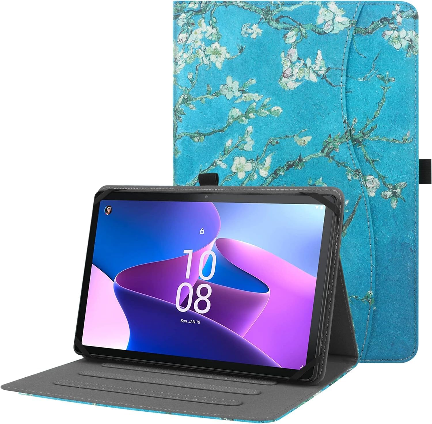 Universal Case for 9-11inch Tablet,Multi-Viewing Angels PU Leather Stand Folio C...