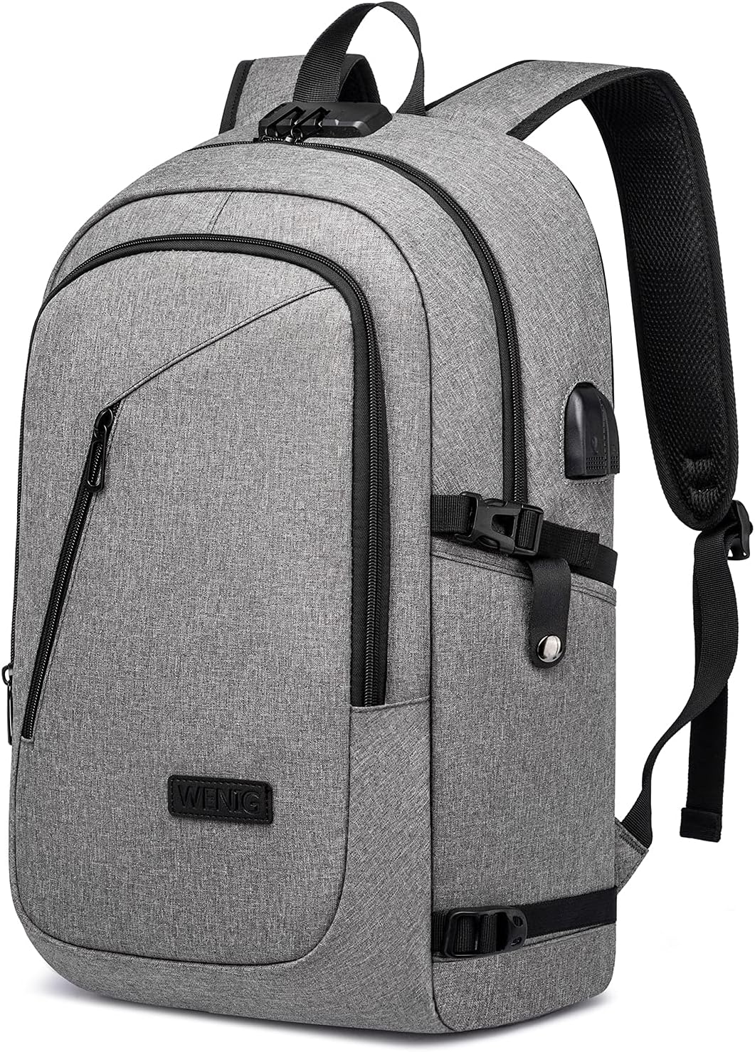 Large Laptop Rucksacks for Men with USB Charging Port 17.3 Inch Travel Laptop Ba...